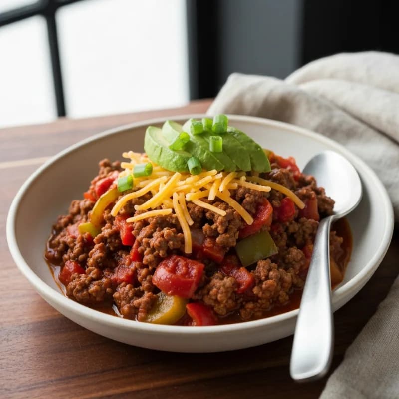 Keto Beef Chili (No Beans)