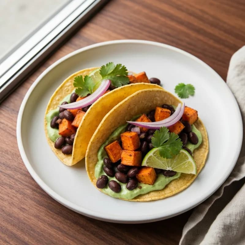 Black Bean and Sweet Potato Tacos