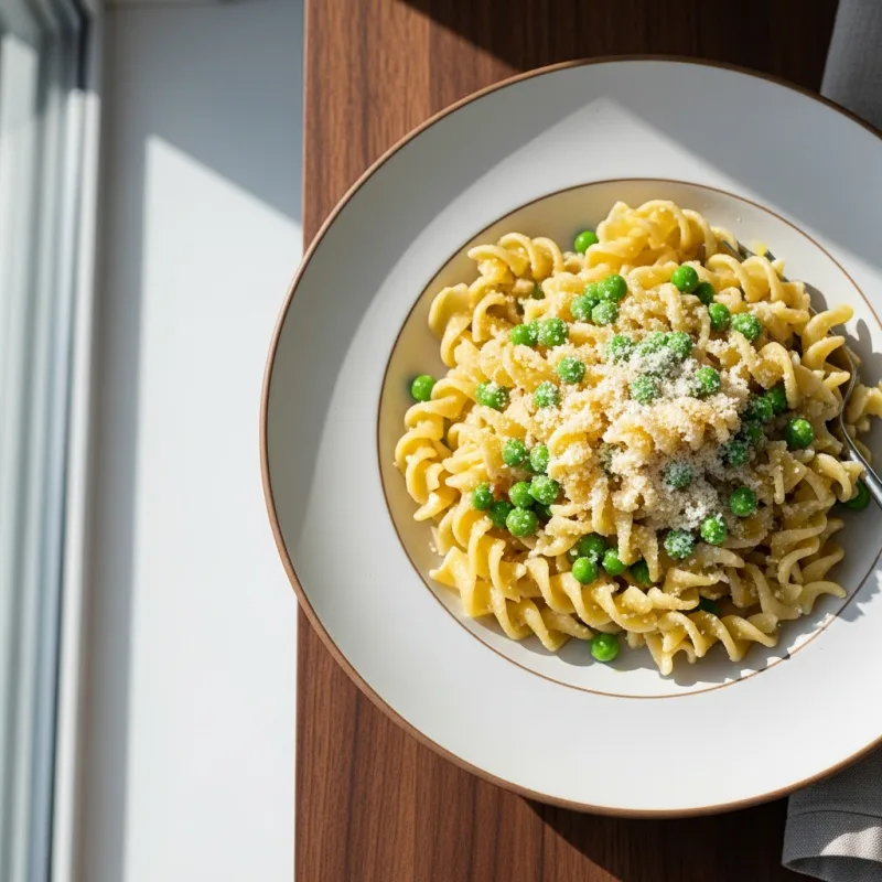 Buttered Noodles with Peas