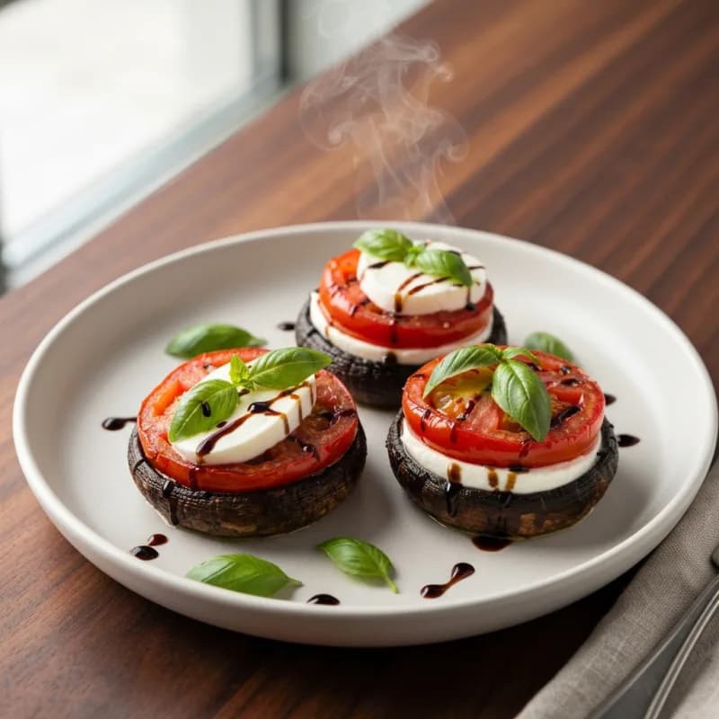 Caprese Stuffed Portobello Mushrooms