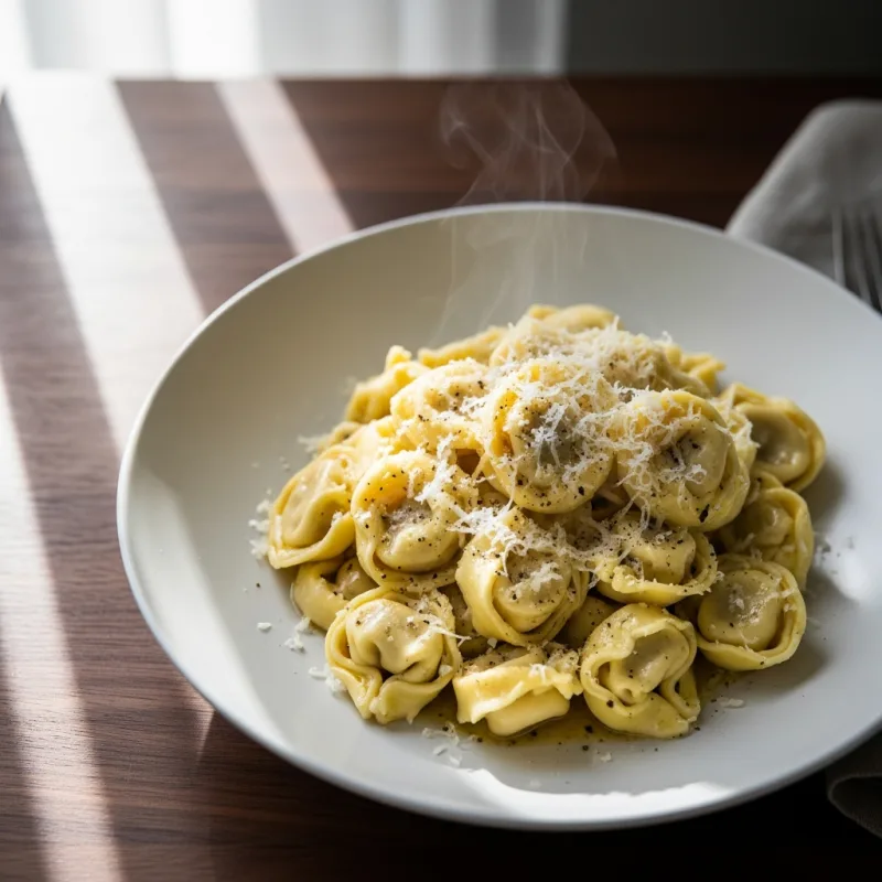 Cheese Tortellini with Butter Sauce