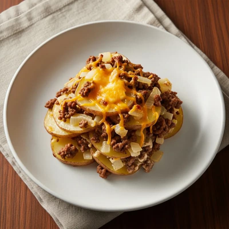 Cheesy Beef and Potato Casserole
