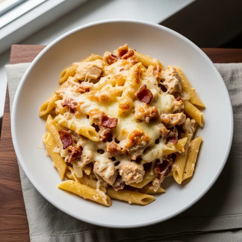 Chicken Bacon Ranch Pasta Bake