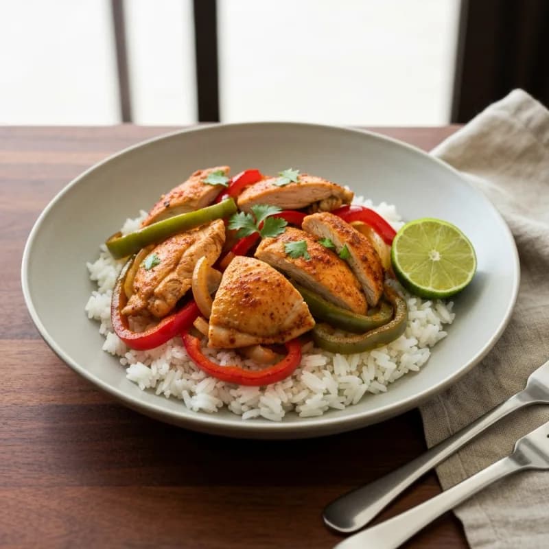 Chicken Fajita Rice Bowl