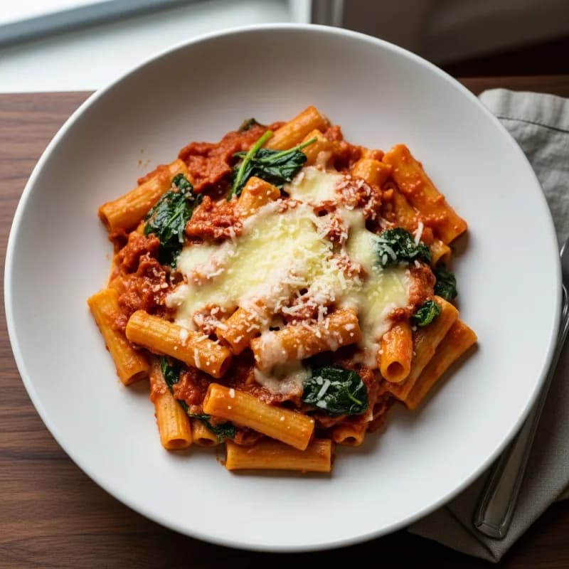 Creamy Tuscan Baked Ziti