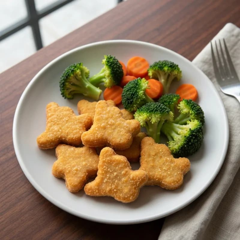 Dino Nuggets with Steamed Veggies