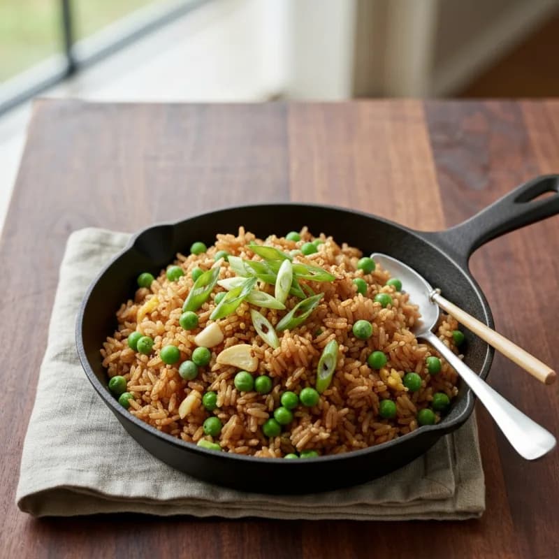 Fried Rice with Egg and Peas