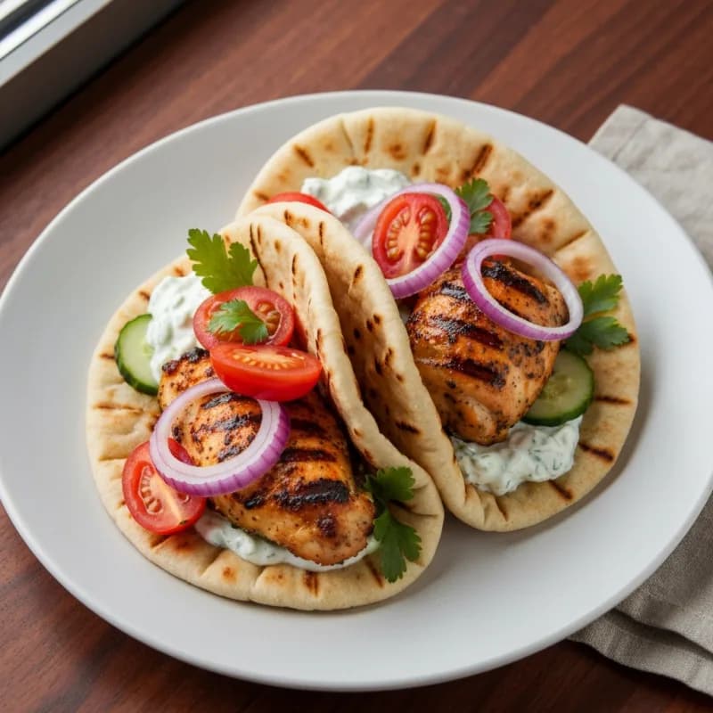 Greek Chicken Pitas