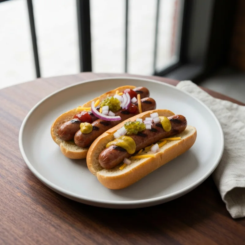 Grilled Hot Dogs with All the Fixings