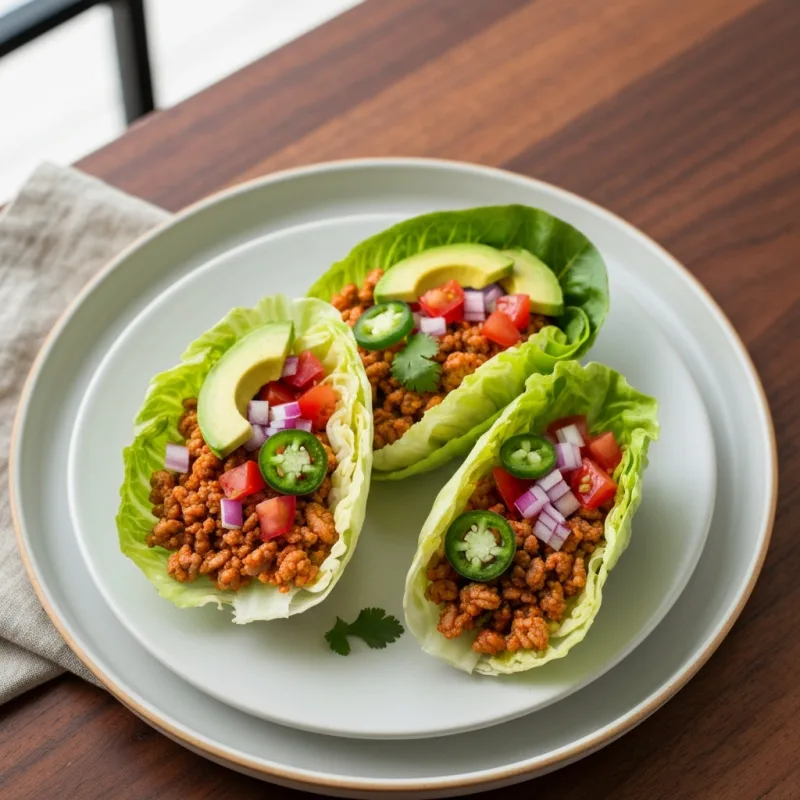 Lettuce Wrap Turkey Tacos