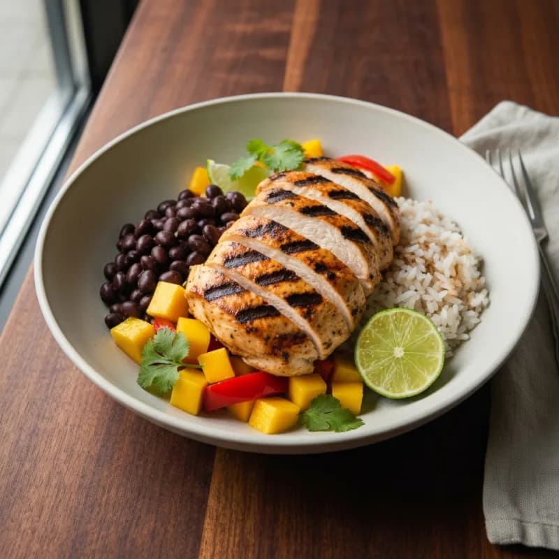 Mango Chicken Rice Bowls