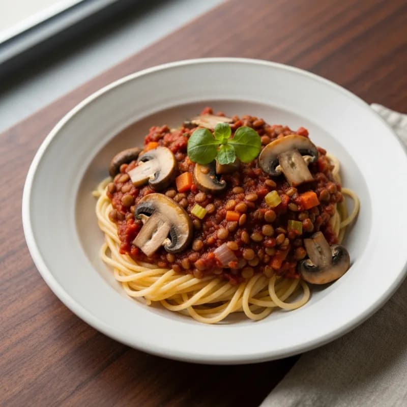 Mushroom Lentil Bolognese