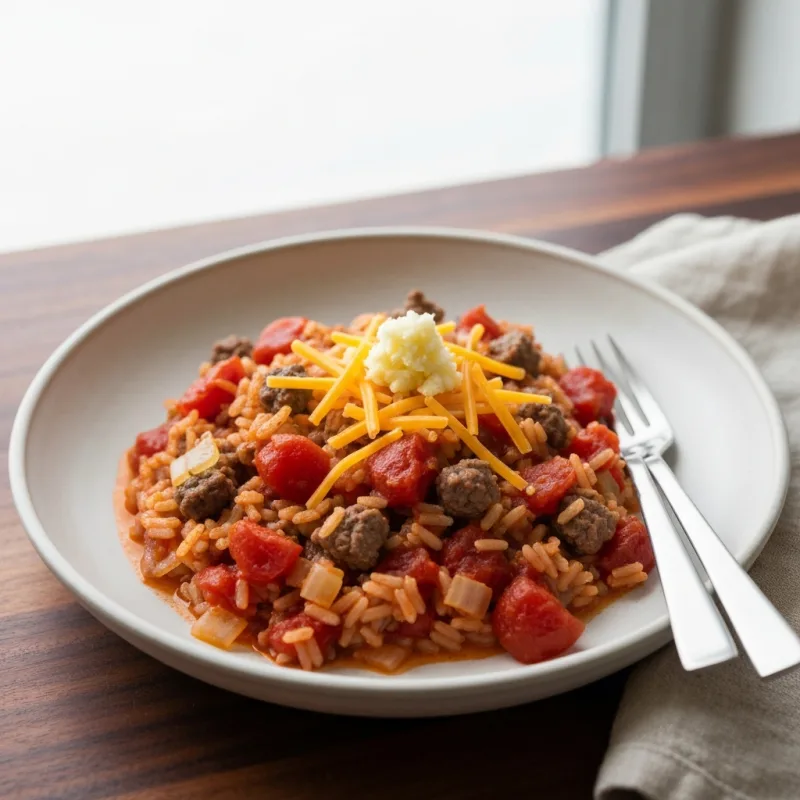 One-Pot Ground Beef and Rice