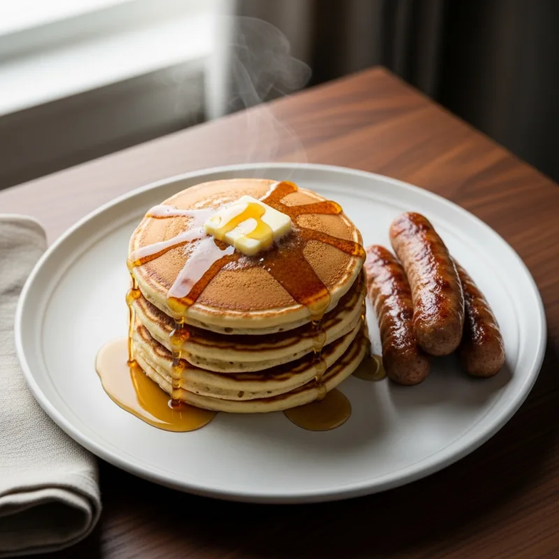 Pancakes and Turkey Sausage