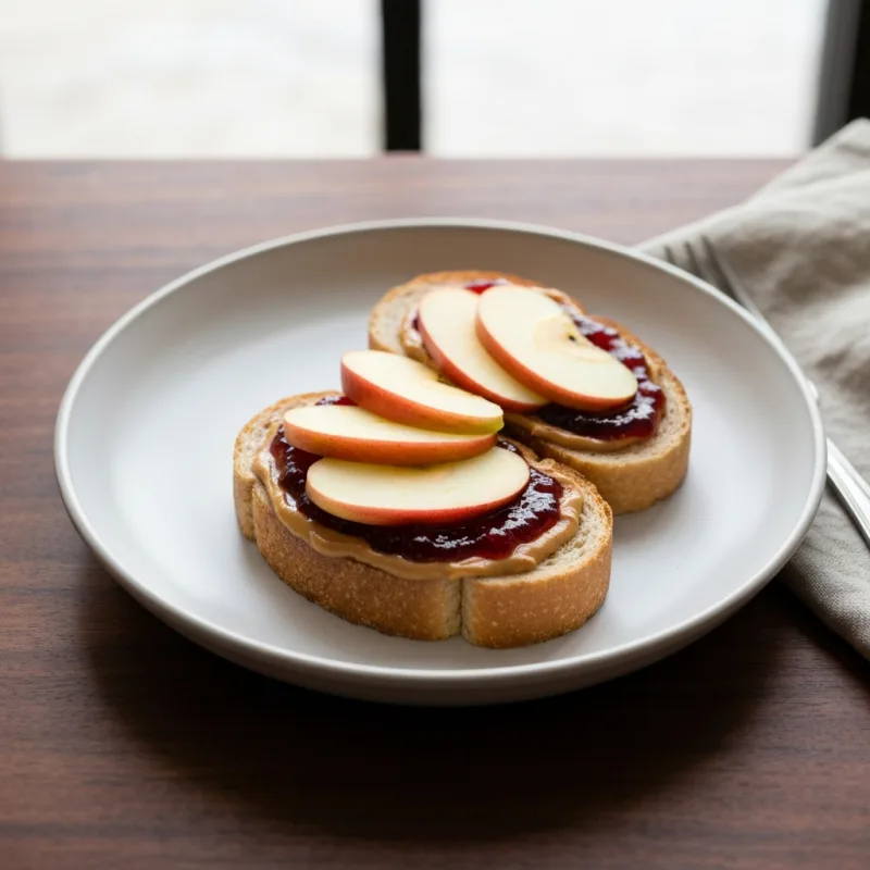 PB&J with Apple Slices