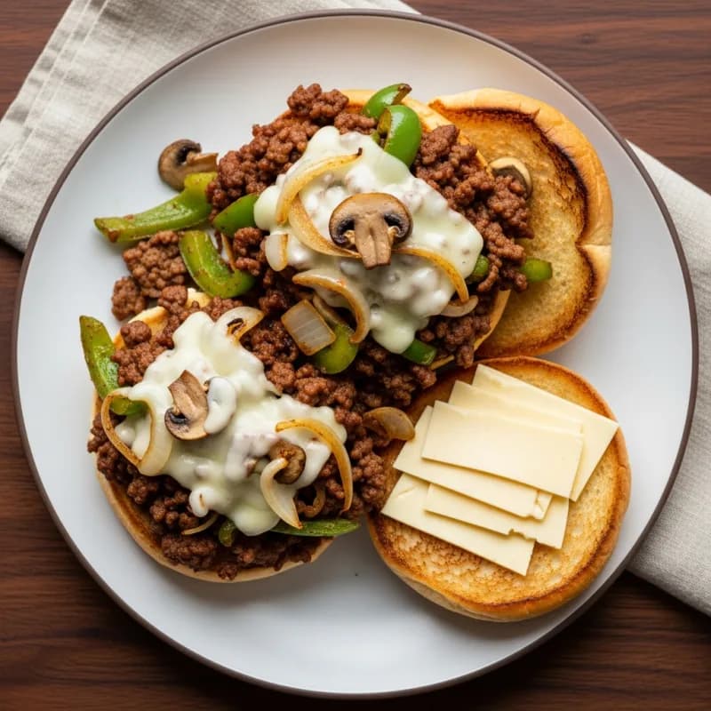 Philly Cheesesteak Sloppy Joes