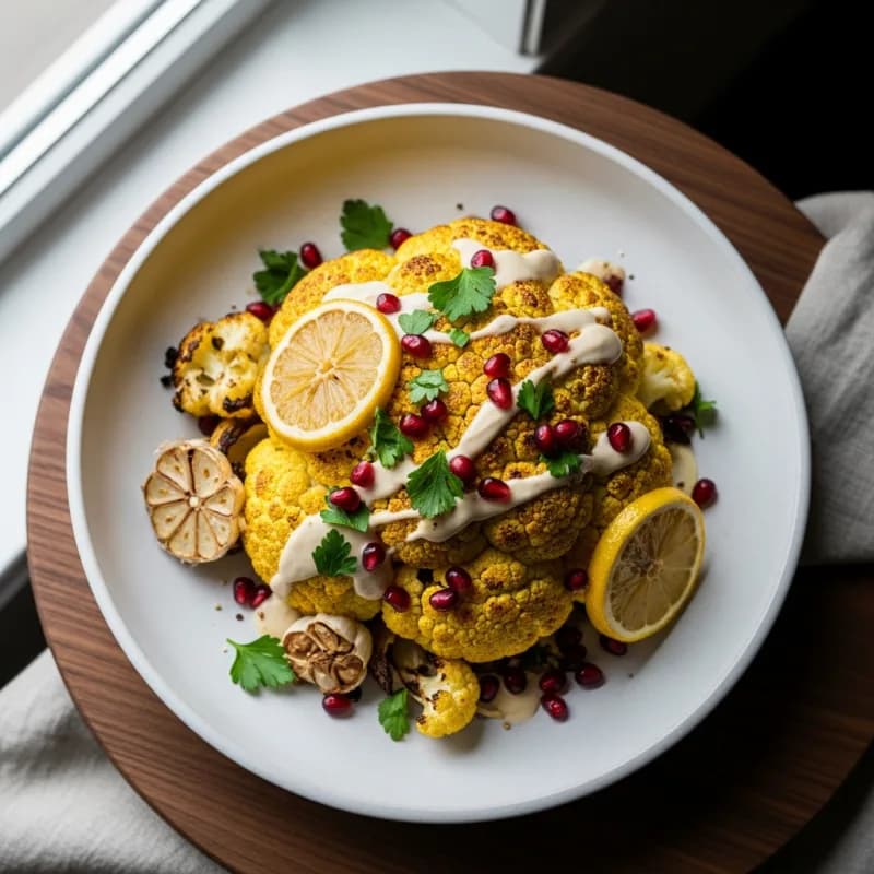 Roasted Cauliflower with Tahini
