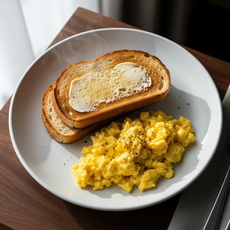 Scrambled Eggs and Toast