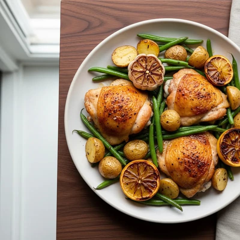 Sheet Pan Chicken Thighs with Potatoes
