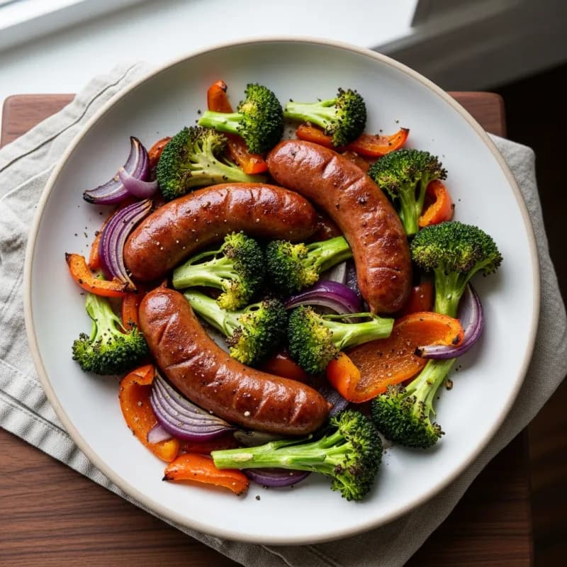 Sheet Pan Kielbasa and Veggies
