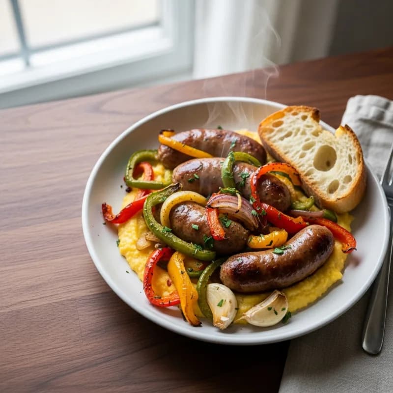 Sheet Pan Sausage and Peppers