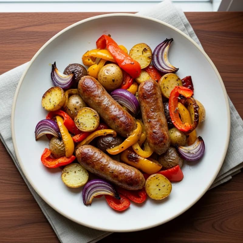 Sheet Pan Sausage and Vegetables