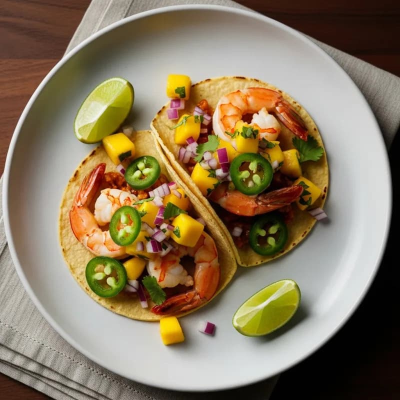 Shrimp Tacos with Mango Salsa