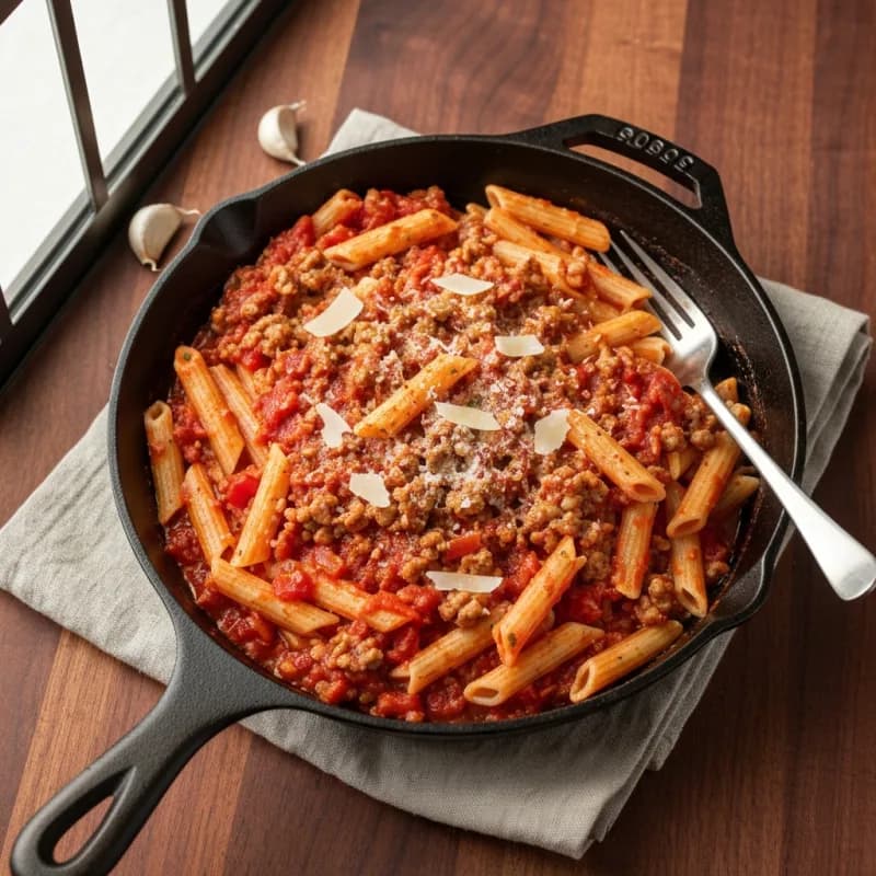 Skillet Ground Turkey Pasta