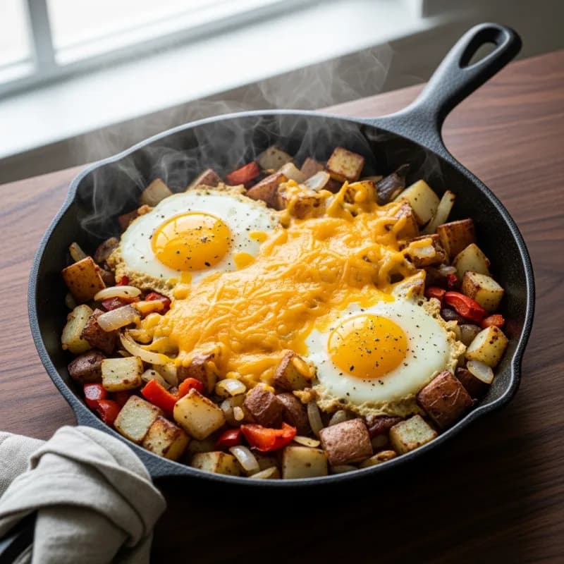 Skillet Potato and Egg Hash