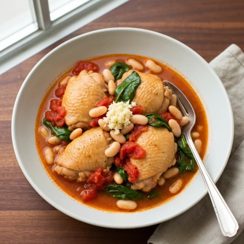 Slow Cooker White Bean Chicken Stew