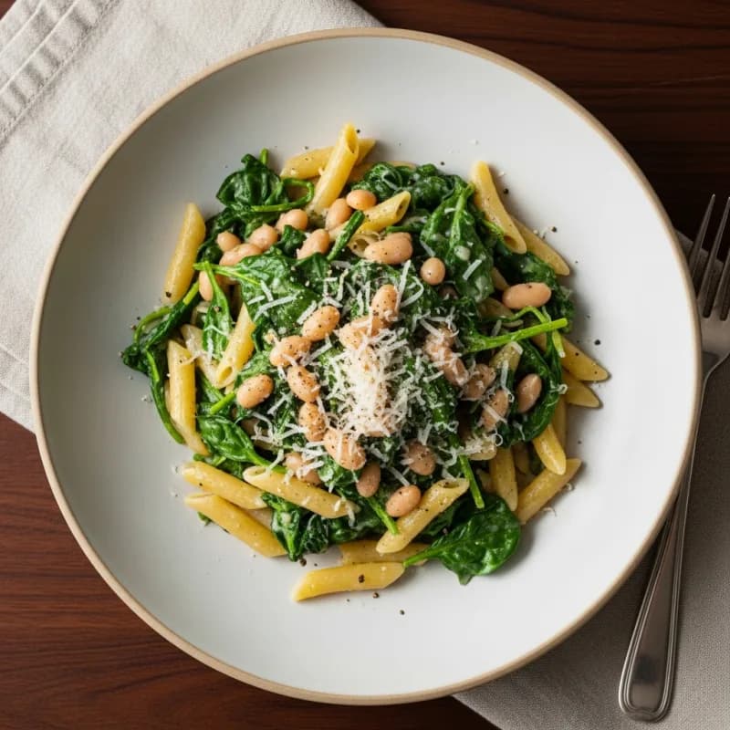 Spinach White Bean Pasta