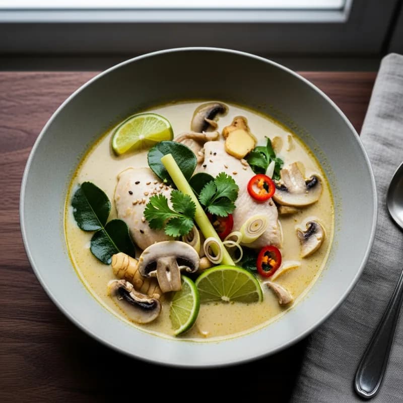 Thai Coconut Soup (Tom Kha Gai)