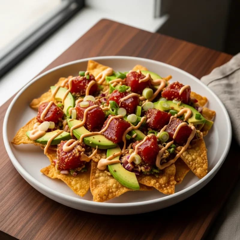 Tuna Poke Nachos