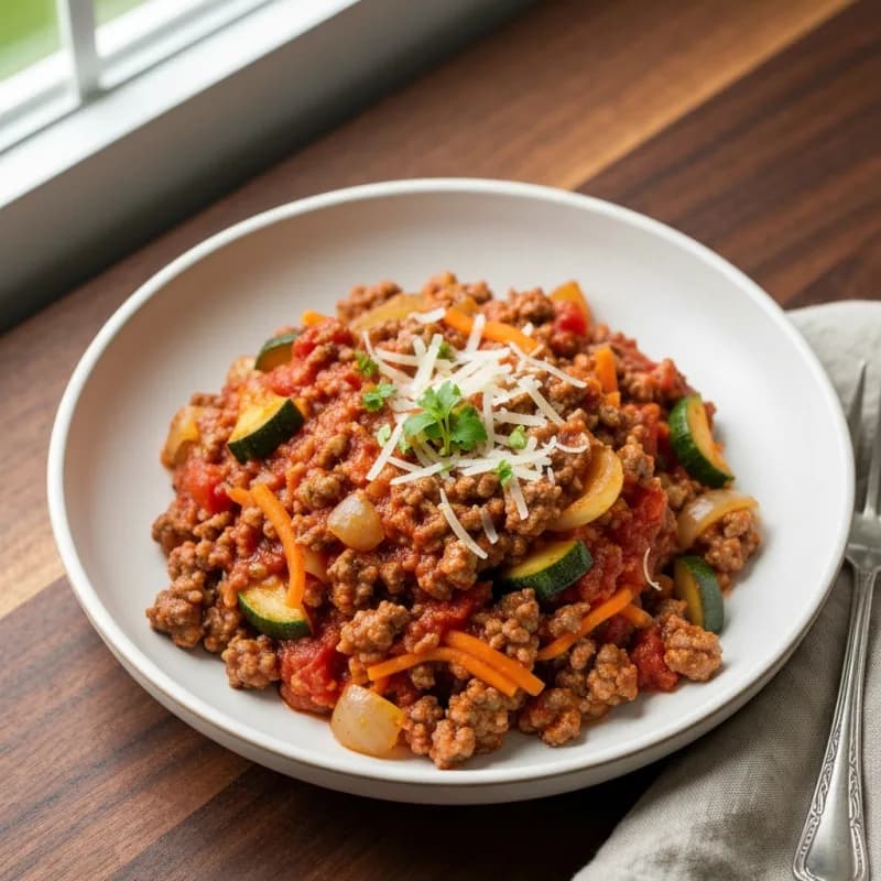 Veggie-Loaded Meat Sauce