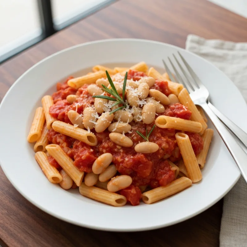 White Bean and Tomato Pasta